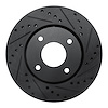 633-67056R Drilled/Slotted Brake Rotor [Black], 2007-2014 Infiniti/Nissan, Position: Front Right - image 1