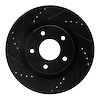 633-67057L Drilled/Slotted Brake Rotor [Black], 2007-2013 Infiniti/Nissan, Position: Front Left - image 1