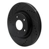 633-67057L Drilled/Slotted Brake Rotor [Black], 2007-2013 Infiniti/Nissan, Position: Front Left - image 2