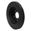 633-67057L Drilled/Slotted Brake Rotor [Black], 2007-2013 Infiniti/Nissan, Position: Front Left - image 4