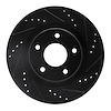 633-67057R Drilled/Slotted Brake Rotor [Black], 2007-2013 Infiniti/Nissan, Position: Front Right - image 1