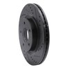 633-67057R Drilled/Slotted Brake Rotor [Black], 2007-2013 Infiniti/Nissan, Position: Front Right - image 2