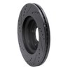 633-67057R Drilled/Slotted Brake Rotor [Black], 2007-2013 Infiniti/Nissan, Position: Front Right - image 4