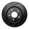 633-67058L Drilled/Slotted Brake Rotor [Black], 2007-2015 Infiniti/Nissan, Position: Front Left - image 1