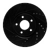 633-67059L Drilled/Slotted Brake Rotor [Black], 2007-2017 Multiple Makes/Models, Position: Front Left - image 1