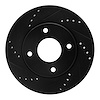 633-67062L Drilled/Slotted Brake Rotor [Black], 2007-2017 Infiniti/Nissan, Position: Front Left - image 1