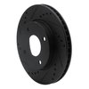 633-67062L Drilled/Slotted Brake Rotor [Black], 2007-2017 Infiniti/Nissan, Position: Front Left - image 2