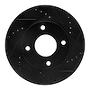633-67062R Drilled/Slotted Brake Rotor [Black], 2007-2017 Infiniti/Nissan, Position: Front Right - image 1