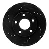 633-67064L Drilled/Slotted Brake Rotor [Black], 2013-2019 Infiniti/Nissan, Position: Front Left - image 1