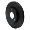 633-67064L Drilled/Slotted Brake Rotor [Black], 2013-2019 Infiniti/Nissan, Position: Front Left - image 2
