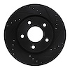 633-67064R Drilled/Slotted Brake Rotor [Black], 2013-2019 Infiniti/Nissan, Position: Front Right - image 1