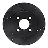 633-67065R Drilled/Slotted Brake Rotor [Black], 2011-2019 Infiniti/Nissan, Position: Front Right - image 1