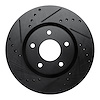 633-67066L Drilled/Slotted Brake Rotor [Black], Fits Select Infiniti/Nissan, Position: Front Left - image 1