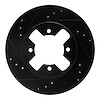 633-67074L Drilled/Slotted Brake Rotor [Black], 1984-1986 Infiniti/Nissan, Position: Front Left - image 1