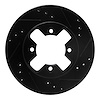 633-67074R Drilled/Slotted Brake Rotor [Black], 1984-1986 Infiniti/Nissan, Position: Front Right - image 1