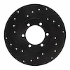633-67075L Drilled/Slotted Brake Rotor [Black], 1978-1982 Infiniti/Nissan, Position: Front Left - image 1