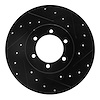 633-67075R Drilled/Slotted Brake Rotor [Black], 1978-1982 Infiniti/Nissan, Position: Front Right - image 1