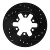 633-67077L Drilled/Slotted Brake Rotor [Black], 1982-1985 Infiniti/Nissan, Position: Front Left - image 1