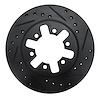 633-67077R Drilled/Slotted Brake Rotor [Black], 1982-1985 Infiniti/Nissan, Position: Front Right - image 1