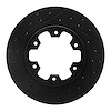 633-67078L Drilled/Slotted Brake Rotor [Black], 1983-1985 Infiniti/Nissan, Position: Front Left - image 1