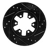 633-67079R Drilled/Slotted Brake Rotor [Black], 1985-2012 Infiniti/Nissan, Position: Front Right - image 1
