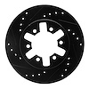 633-67081L Drilled/Slotted Brake Rotor [Black], 1985-1997 Infiniti/Nissan, Position: Front Left - image 1