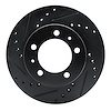 633-67082L Drilled/Slotted Brake Rotor [Black], 1987-1988 Infiniti/Nissan, Position: Front Left - image 1