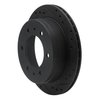 633-67083L Drilled/Slotted Brake Rotor [Black], 1988-1995 Infiniti/Nissan, Position: Rear Left - image 2