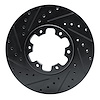 633-67084L Drilled/Slotted Brake Rotor [Black], 1996-2004 Infiniti/Nissan, Position: Front Left - image 1