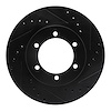633-67085R Drilled/Slotted Brake Rotor [Black], 1998-2015 Infiniti/Nissan, Position: Front Right - image 1