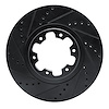 633-67086L Drilled/Slotted Brake Rotor [Black], 1998-2004 Infiniti/Nissan, Position: Front Left - image 1