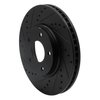 633-67087L Drilled/Slotted Brake Rotor [Black], 2002-2017 Infiniti/Nissan, Position: Front Left - image 2