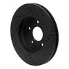 633-67087L Drilled/Slotted Brake Rotor [Black], 2002-2017 Infiniti/Nissan, Position: Front Left - image 4