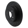 633-67088L Drilled/Slotted Brake Rotor [Black], Fits Select Multiple Makes/Models, Position: Rear Left - image 2