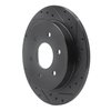 633-67090R Drilled/Slotted Brake Rotor [Black], 2004-2015 Infiniti/Nissan, Position: Rear Right - image 2