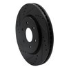 633-67092L Drilled/Slotted Brake Rotor [Black], Fits Select Multiple Makes/Models, Position: Front Left - image 2