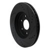 633-67092L Drilled/Slotted Brake Rotor [Black], Fits Select Multiple Makes/Models, Position: Front Left - image 4