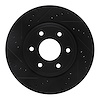 633-67095L Drilled/Slotted Brake Rotor [Black], 2005-2021 Multiple Makes/Models, Position: Front Left - image 1