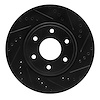 633-67095R Drilled/Slotted Brake Rotor [Black], 2005-2021 Multiple Makes/Models, Position: Front Right - image 1