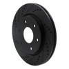 633-67096L Drilled/Slotted Brake Rotor [Black], 2005-2007 Infiniti/Nissan, Position: Front Left - image 2