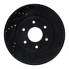633-67097R Drilled/Slotted Brake Rotor [Black], 2005-2007 Infiniti/Nissan, Position: Front Right - image 1