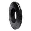 633-67098L Drilled/Slotted Brake Rotor [Black], Fits Select Infiniti/Nissan, Position: Front Left - image 4
