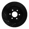 633-67099L Drilled/Slotted Brake Rotor [Black], 2008-2011 Infiniti/Nissan, Position: Front Left - image 1