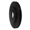 633-67099L Drilled/Slotted Brake Rotor [Black], 2008-2011 Infiniti/Nissan, Position: Front Left - image 2
