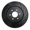 633-67099R Drilled/Slotted Brake Rotor [Black], 2008-2011 Infiniti/Nissan, Position: Front Right - image 1