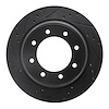 633-67101L Drilled/Slotted Brake Rotor [Black], 2012-2021 Infiniti/Nissan, Position: Rear Left,Rr Left - image 1