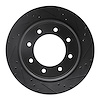 633-67101R Drilled/Slotted Brake Rotor [Black], 2012-2021 Infiniti/Nissan, Position: Rear Right,Rr Right - image 1