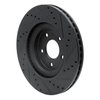 633-67104L Drilled/Slotted Brake Rotor [Black], 2014-2019 Infiniti/Nissan, Position: Front Left - image 4