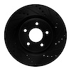 633-67104R Drilled/Slotted Brake Rotor [Black], 2014-2019 Infiniti/Nissan, Position: Front Right - image 1