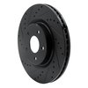 633-67105L Drilled/Slotted Brake Rotor [Black], Fits Select Infiniti/Nissan, Position: Front Left - image 2